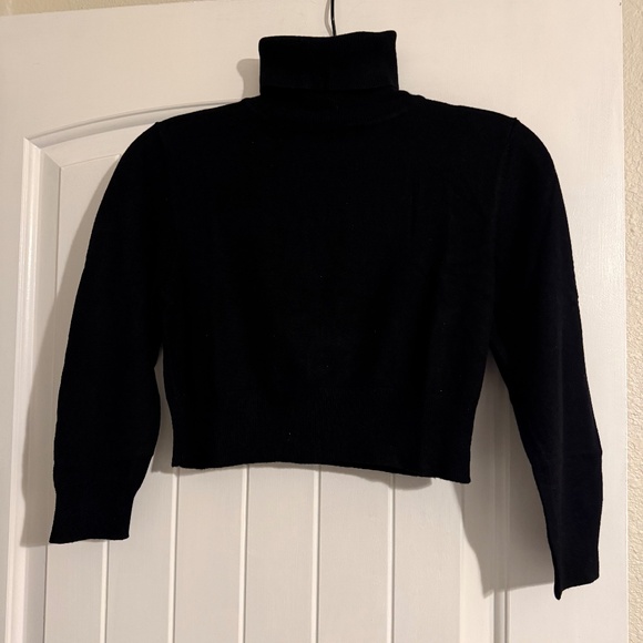 Turtle neck crop sweater. - Picture 1 of 4